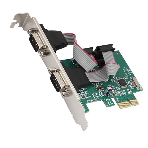 Depisuta Adaptador de Tarjeta PCI-E PCI Express de 2 Puertos, Convertidor COM Serie Rápido para Profesionales