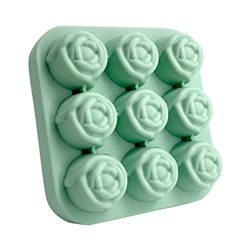 Molde de silicona para cubos de hielo 3D forma rosa miniatura 6