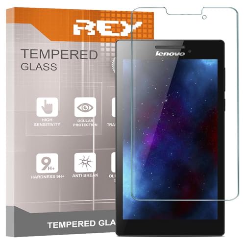 REY 2X Protector de Pantalla para Lenovo Tab 2 A7-30, Cristal Vidrio Templado Premium, Tablet