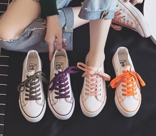 Image of Sechunk Flat Shoelace set of 2 pairs 29 Colors 12 lengths Shoe Lace For Sneakers