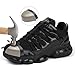 Steel Toe Work Shoes for Men Women Safety Composite Toe Sneakers Lightweight Comfortable Black Wide Utility Indestructible Industrial Construction Shoes Zapatos de seguridad para Hombres Mujer 39