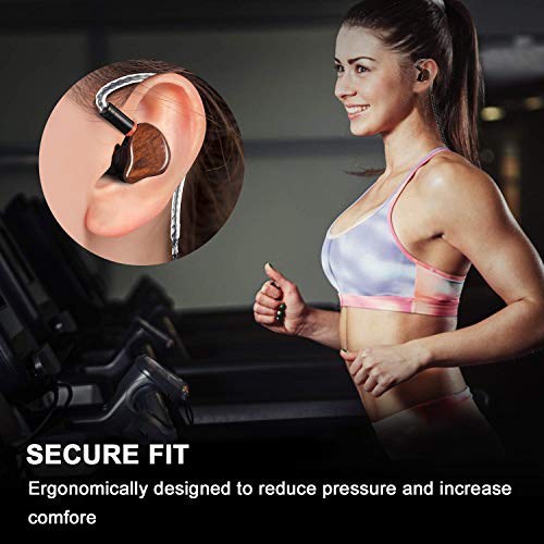 Dcmeka In Ear Monitor Headphones, Hifi Stereo Iem Earphones, Dynamic Dual Driver Wired Earbuds With Detachable Cable, Noise Canceling Headset For Singers Musicians Drummers Audiophile (Wood Grain) #TOP3