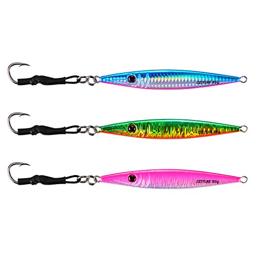 Goture(ゴチュール) メタルジグ セット 80g ロングジグ 投げ釣り用ルアー スロージギング ヒラマサ ブリ 釣り用ルアー 9枚目