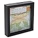 Oh The Places We've Been 7 x 7 Black Wood Framed Shadow Box Ticket Stub Holder