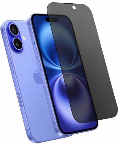 THE TROVE Privacy Tempered Glass for iPhone 15 & iPhone 16 (6.1”) | 9H Anti-Spy Privacy Guard | Edge-to-Edge Coverage | Anti-Scratch, Bubble-Free, HD Quality Screen Protector | Easy Installation