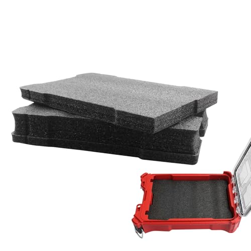 2 Pcs Packout Foam Insert Fits for Milwau-kee 48-22-8435 Tool Box DIY Cut