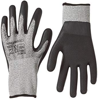 Amazon Basics 13 gauge HPPE shell, ECO-latex palm coated 1 pair Size 10,XL, 1-pair