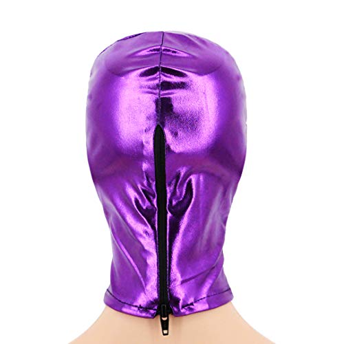 Vimoisa Metallic Cycling Face Neck Mask Hat Ultra Balaclava Hood(Purple) #TOP5