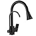 Robinet de Cuisine Mitigeur Douche 3 Voies 3 Modes, Osmose Inverse Multifonctionnelle, Mitigeur D'evier de Cuisine avec Sortie Eau Filtrée-Noir-A