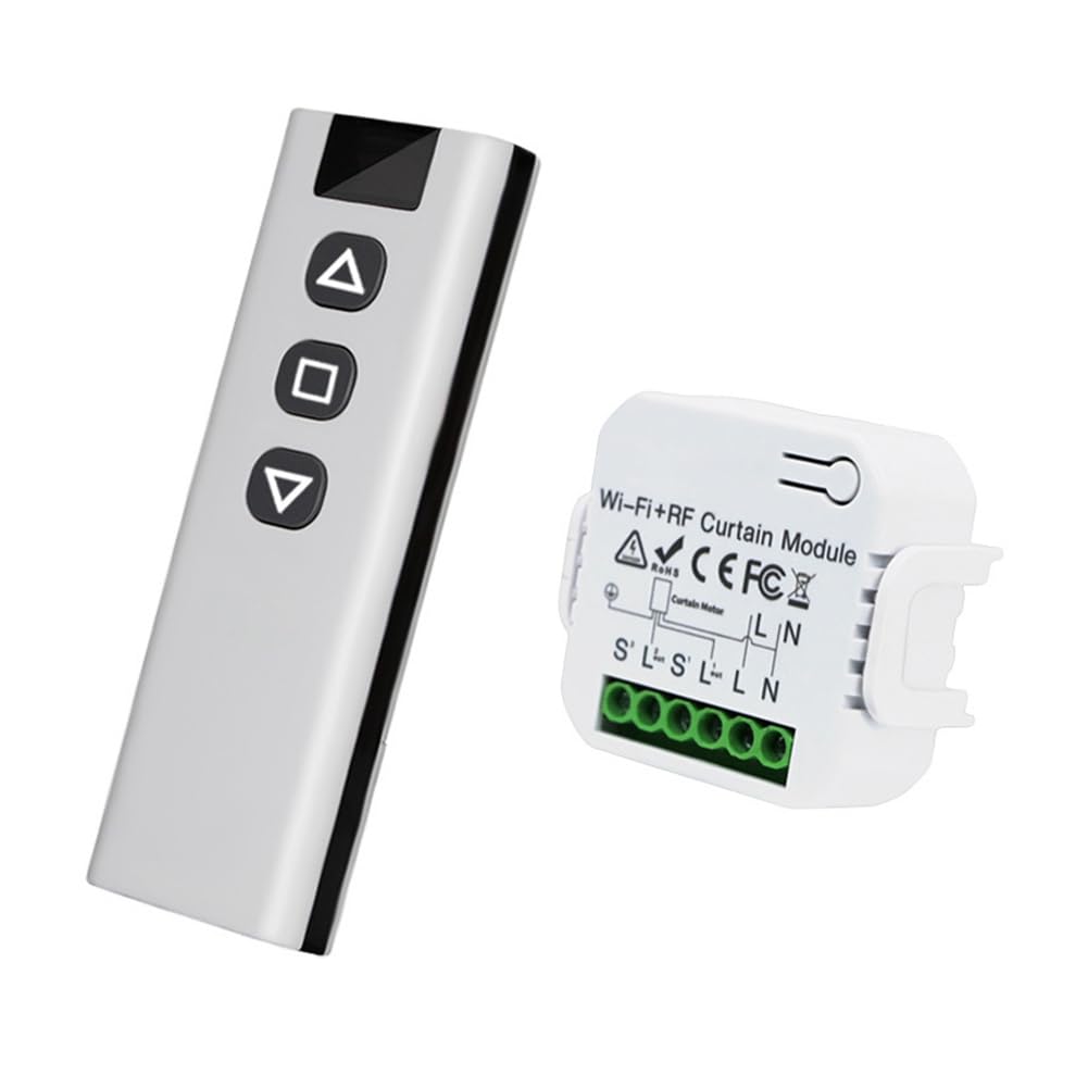 Steowsey White Tuya Wifi Smart Curtain Switch Motor Controller Switch 433 Mhz Remote Control Electric Roller Blind