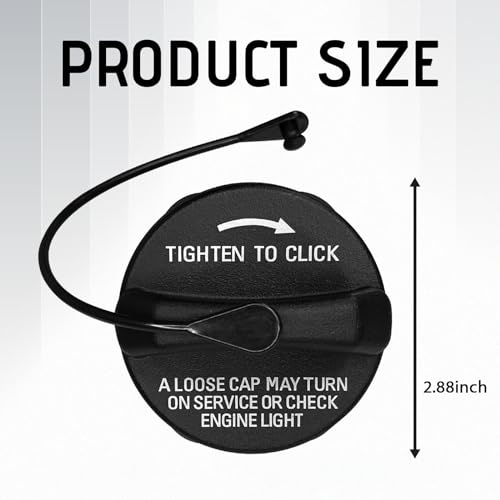 QBOONPT Gas Cap Replaces #52030377AB 5278632AG 52030377AA, Filler Cap Fuel Cap Cover, Automotive Replacement Fuel Tank Caps Compatible with 2003-2006 Wrangler TJ, 2003-2018 Jeep Wrangler JK - Image 3