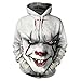 CAOHD Amerian It Horror Movie Hoodie Kapitel 2 3D Druck Sweatshirt Herren S Casual Sweatshirt It Chucky Pennywise Cosplay Sweatshirt, A23, XXXL