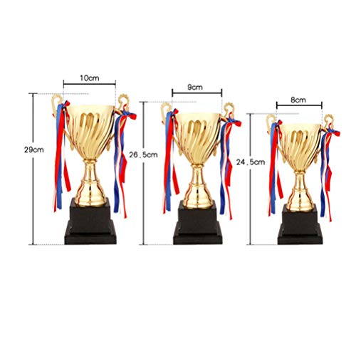 Troféu de jogo de troféu dourado STOBOK para torneios esportivos, competições, 29 cm de altura