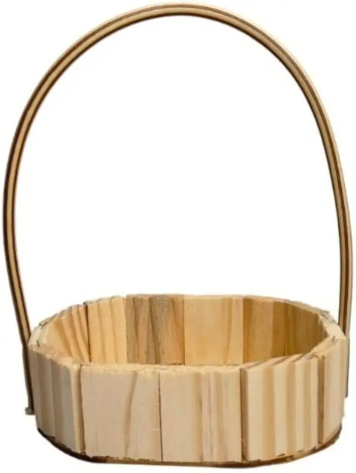 Kit 5 10 Cestas De Madeira Fraldeira Oval 18cm Para Presente Dias Das Mães Páscoa Namorados Natal(5)