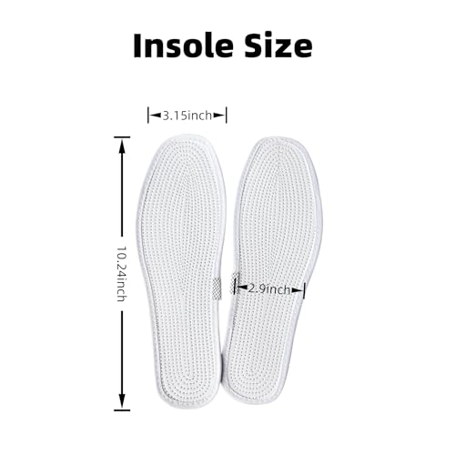 Image of 5 Pairs Shoe Inserts for Women, Handmade Soft Insoles, Washable Sweat-Absorbing Pads, All-Cotton Shoe Insoles Cuttable Footbeds for Sneakers, Flats, Crocs, Comfort for Everyday Use (men 7 / women 8.5)