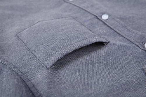 Boys Oxford Button Down Dress Shirt Long Sleeve Casual Collared Uniform4