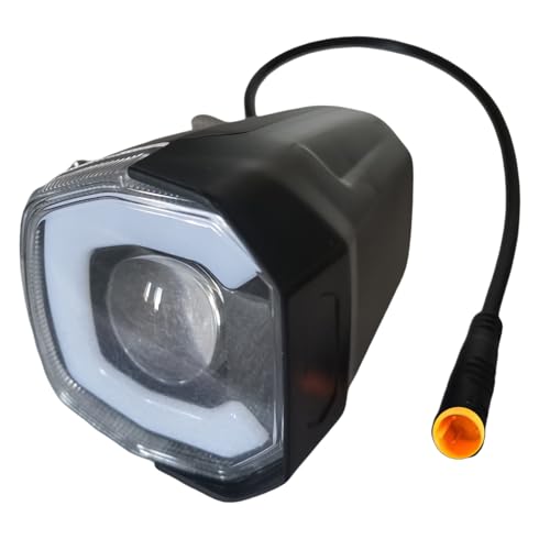 EBike LED Headlight 3 Pin Male Waterproof Connector 12V-72V Bike