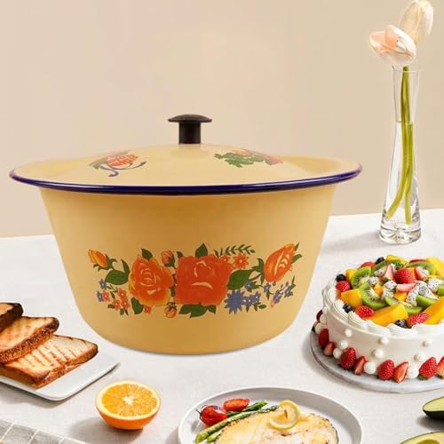 Tazón Vintage de Esmalte HouseVibe 1.45L con Tapa Redondo miniatura 2
