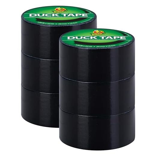 Duck Tape Brand Color Duct Tape, 1.88 in x 20 Yds, Black Project Pack