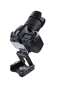 E-Image MH-10/FH-10 Foldable Z Pan Tilt Tripod Head Quick Release Plate Holder | for DSLR Camera Camcorder Photography Accessory | Payload 3.5 kg