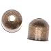 Beadaholique JW296/8AB Large Capsule Bead Caps, 8 by 8mm, Antiqued Brass