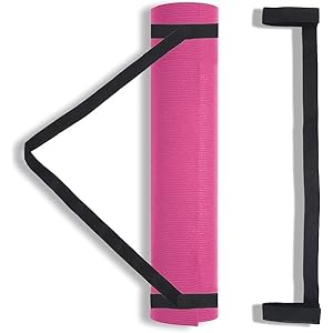 2PCS Black Yoga Strap for Carrying, 23.3 X 0.98 Inch Yoga Mat Strap for Carrying Easy-Cinch, Adjustable Yoga Mat Holder, Yogas Sling Strap for Most Size with Thick Comfy (Yogas Mating Not Included)