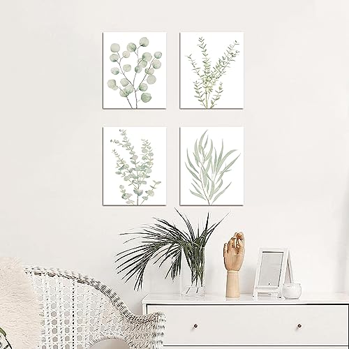 Erctoo Botanical Plant Canvas Wall Art, Framed Boho Wall Decor For Bathroom thumb #6