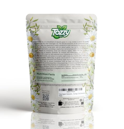 Tozzy Tea Snapklik.com : Tozzy Organic Chamomile Tea - 100 Count