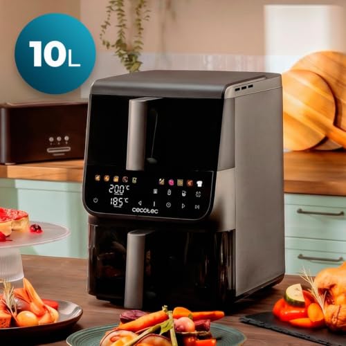 Cecotec Cecofry DuoLevel 10000 DuoSize Window – Friteuse sans huile 10 numérique avec paniers superposés 3 5 et 6 5 10 préréglages panneau tactile - vue 4