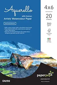 Artists' Aquerello 60% Cotton Watercolour Paper 300GSM Cold Pressed 4