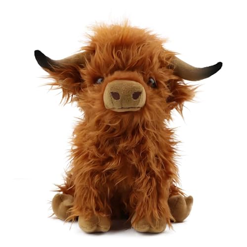 Brown Highland Cow Teddy Plush Teddy Plush Stuffed Doll for Birthday Gifts