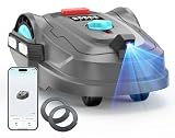 YARDCARE M800Plus Robot Cortacésped sin Cable Perimetral, Posicionamiento GPS + 3D Visión, Robot Cortacésped sin Cables, Modo de Corte en U,800 m², Carga Automática, App, Detección de 150 Obstáculos