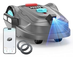 YARDCARE M800Plus Mähroboter ohne Begrenzungskabel,GPS Positionierung+3D Vision Rasenmäher Roboter ohne Kabel,800 m²,U-förmiger Mähmodus, automatische Aufladung, App,150 Hinderniserkennungen