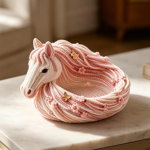 Vide-poche cheval en perles : bol à clés décoratif pour la maison