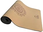 Liège biologique TARU-Dédication & Yoga en caoutchouc d'arbre & Tapis de fitness 5MM Épais, durable & Facile à transporter, non glissant, respectueux de l'environnement, antimicrobien.