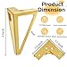 WRINGKIT 6 Inch Gold Furniture Legs Set of 4, Modern Metal Furniture Feet with Floor Protectors, Heavy Duty Table Dresser Legs for Cabinet Sofa Feet DIY Replacement, Max Load 1322 Lbs