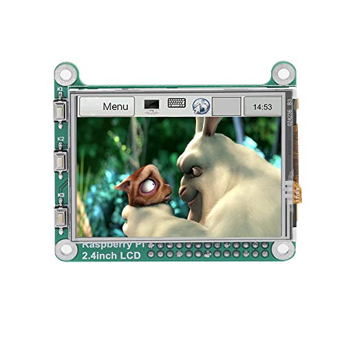 Pantalla LCD, 2.4 Pulgadas 48Mhz TFT LCD Pantalla t�ctil resistiva para Raspberry Pi A +, Compatible para Raspberry Pi 3 M�dulo B/B +, Soporte t�ctil/C�mara