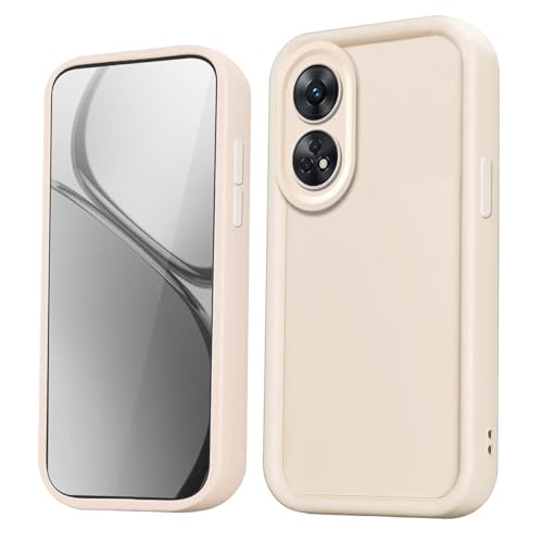 HAOYE Funda para OPPO Reno 8T 4G (Reno8T 4G),Silicona Carcasa Antigolpes con Bordes Elevados/Esquinas Reforzadas y Diseño Elegante - Blanco
