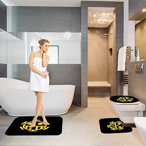 TiaoTian Badematten Set 3D 40x60 Skelett Badezimmerteppich-Set absorbierend 3-teiliges maschinenwaschbare weich… – Bild 5