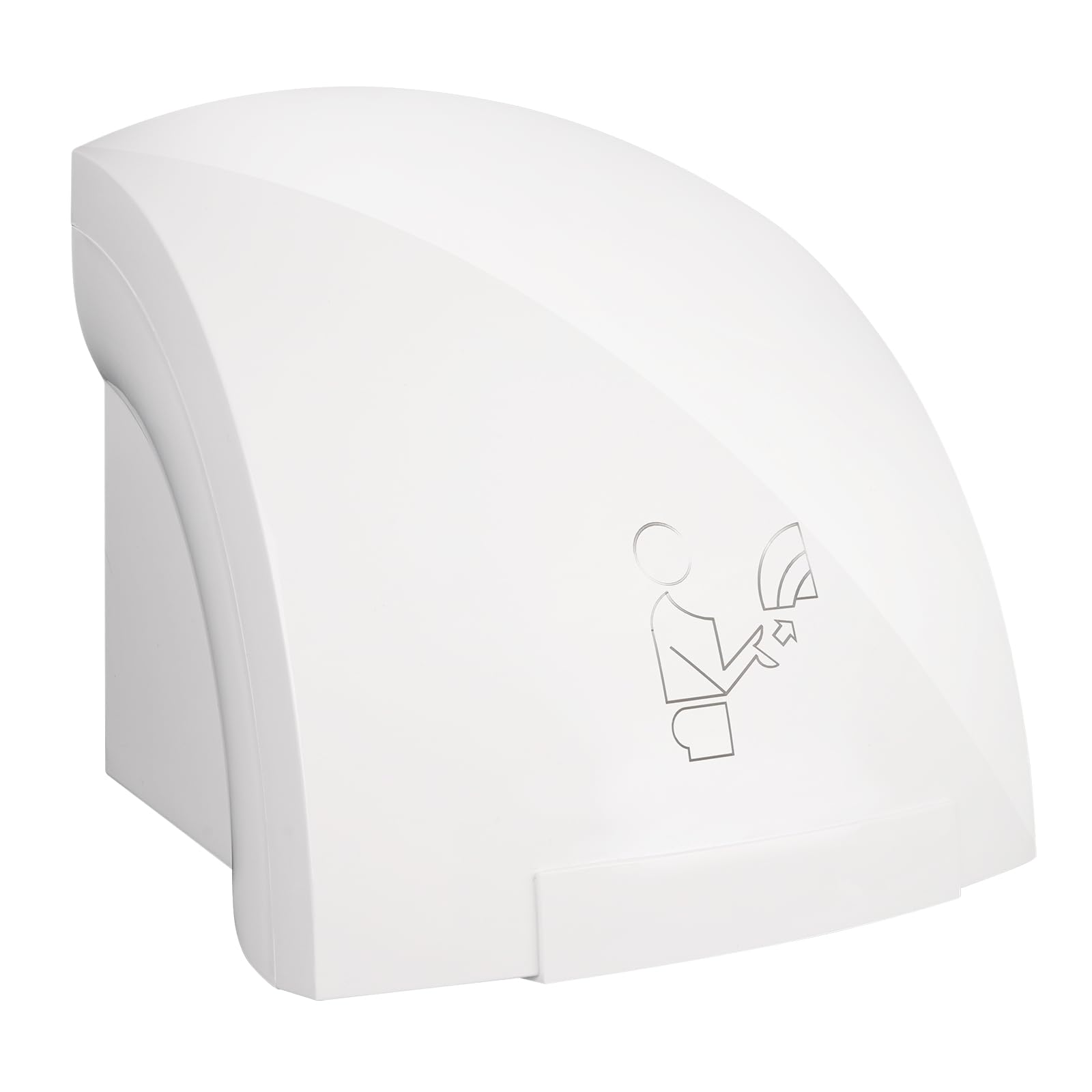 JAOGAUS Secador de manos automático de 1800 W, secador de manos eléctrico montado en la pared, secado rápido, bajo nivel de ruido, aire caliente y frío, opción sin taladrar o taladrar para oficina y