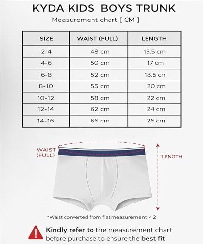 Image of KYDA KIDS Boys Cotton Blend Regular Fit Printed Trunks | Supersoft Elastic Waistband Underwear | Breathable Kids Innerwear Multicolor Combo (Pack of 3)