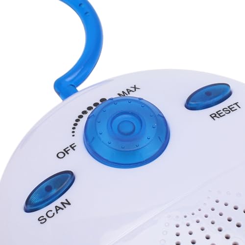 Jectse Wasserdichtes Duschradio, Tragbares -FM-Duschradio mit Integriertem Lautsprecher und Antenne, Batteriebetriebenes Hängendes Duschradio für Zuhause, Strand, Whirlpool, Badezimmer,