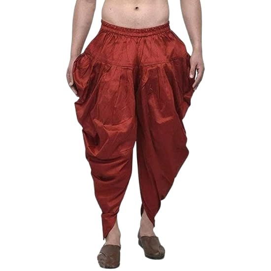 Royal Kurta Men's Silk Blend Loose Baggy Patiala Salwar Pant (Free Size)-picture-12
