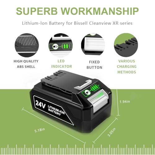 Image of GOXX 6.5Ah 24V Replacement Battery for Bisel Vacuum, Compatible with Cleanview XR and Cleanview XR Pet Vacuums,for Item Model Number 3789U 3797V, Replace for Greenwork 24V Battery