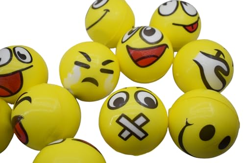 Image of Asera 12 Pcs Soft Foam Sponge Balls with Funny Face Expressions for Kids | Lightweight Stress Relief Balls | Birthday Return Gifts, Party Favors, Indoor & Outdoor Play for Boys & Girls