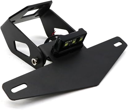 AL-mart Motorcycle Fender Eliminator with LED Light Adjustable License Plate Bracket Mount Holder Tail Tidy Fits for Ka-wasaki Ninja 250/Ninja 400/Z400 2018-2023