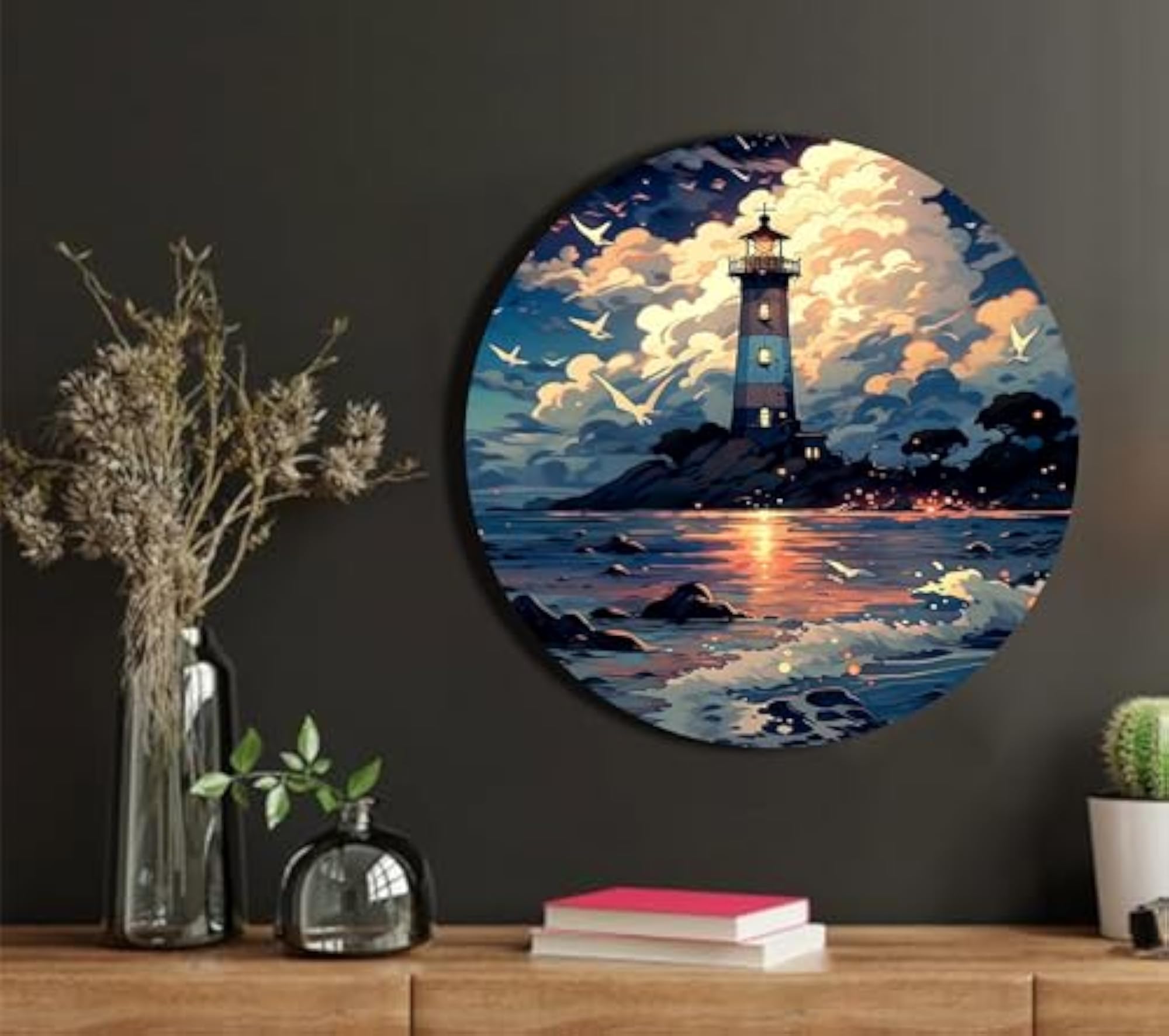 Lighthouse Majesty Decorative Ceramic Art Plate for Home