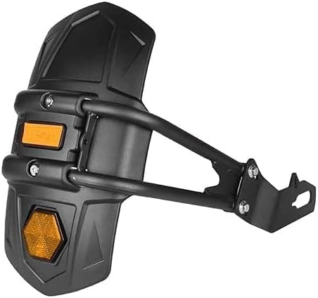 Universal Tyre Hugger with Reflectors Rear Mudguard Reflective Splash Guard Compatible with Bikes Motorcycles (Black)