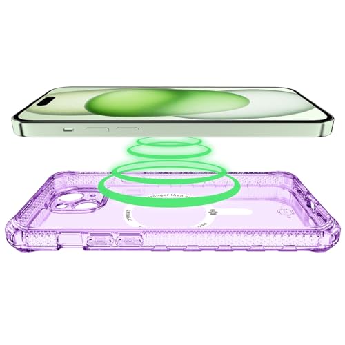 Coque magnétique iPhone 15 Plus transparente antichoc violette - 3