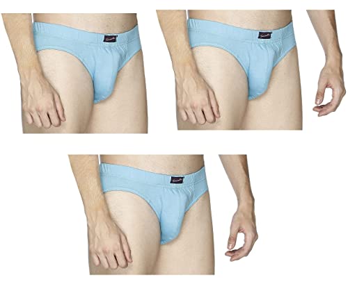 Image of Semantic Men's Solid Cotton Brief Underwear - Pack of 3